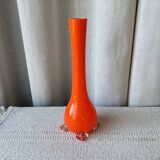 Orange opaline soliflore vase