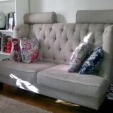 2-seater tufted toad sofa — custom made