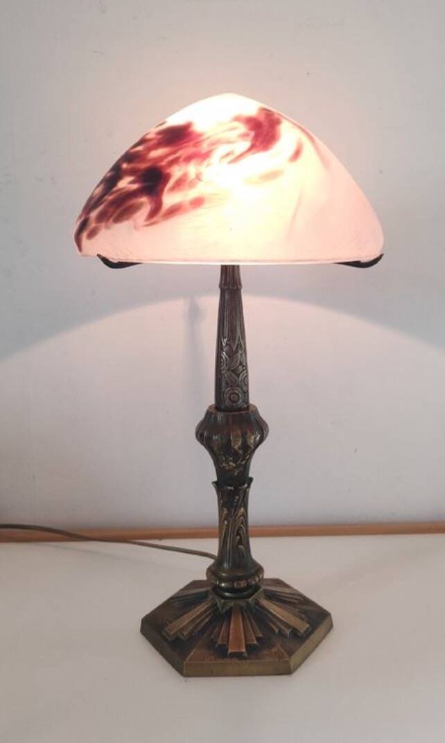 Art Nouveau lamp 1950 signed Paris Stars