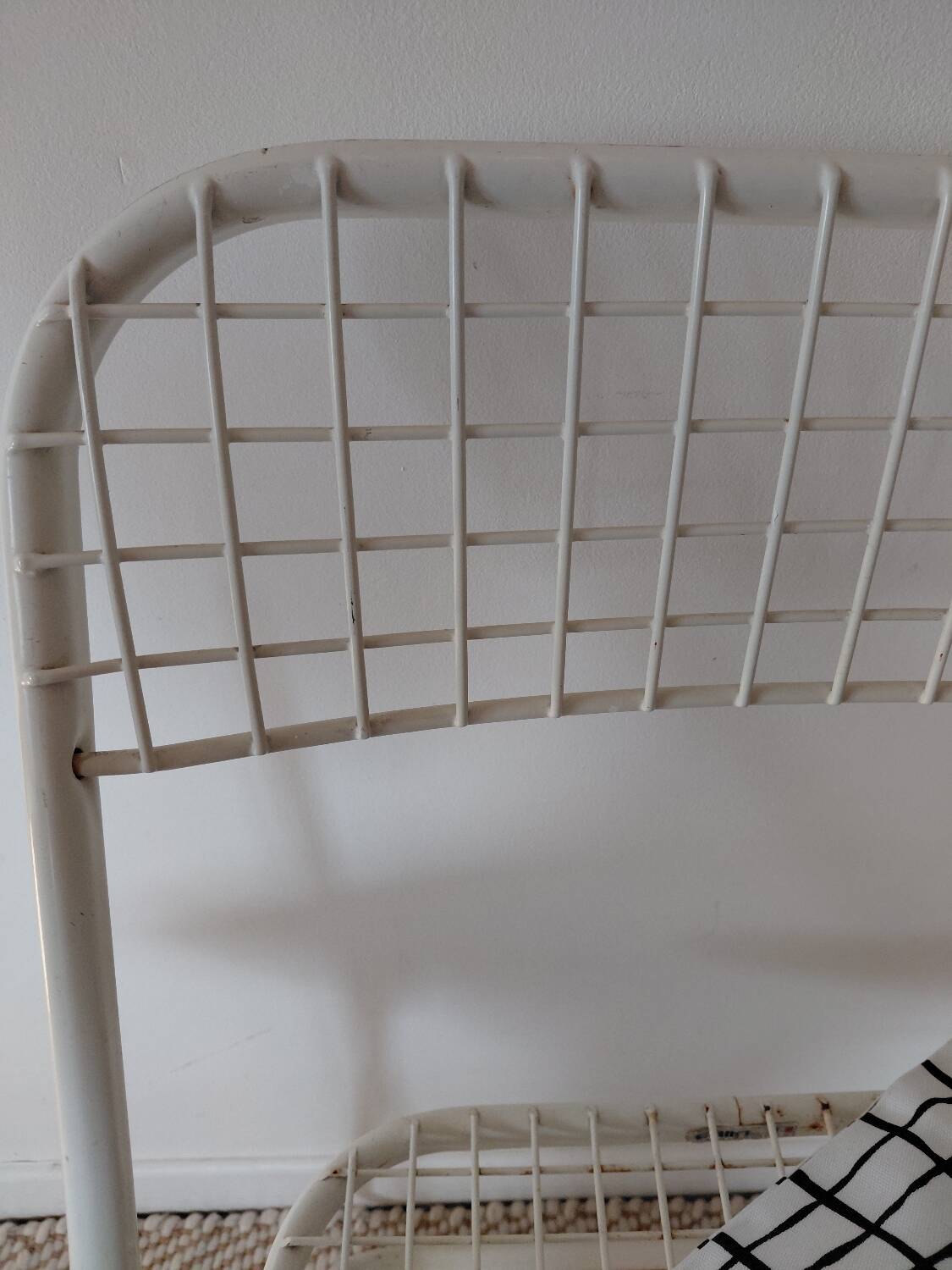 3 vintage folding chairs Talin design Italian 70s - mesh metal