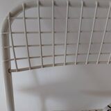 3 vintage folding chairs Talin design Italian 70s - mesh metal