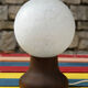 Vintage wooden and glass lamp 1970