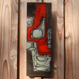 Enamelled lava wall plate