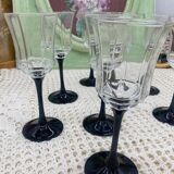 Black stemmed glasses