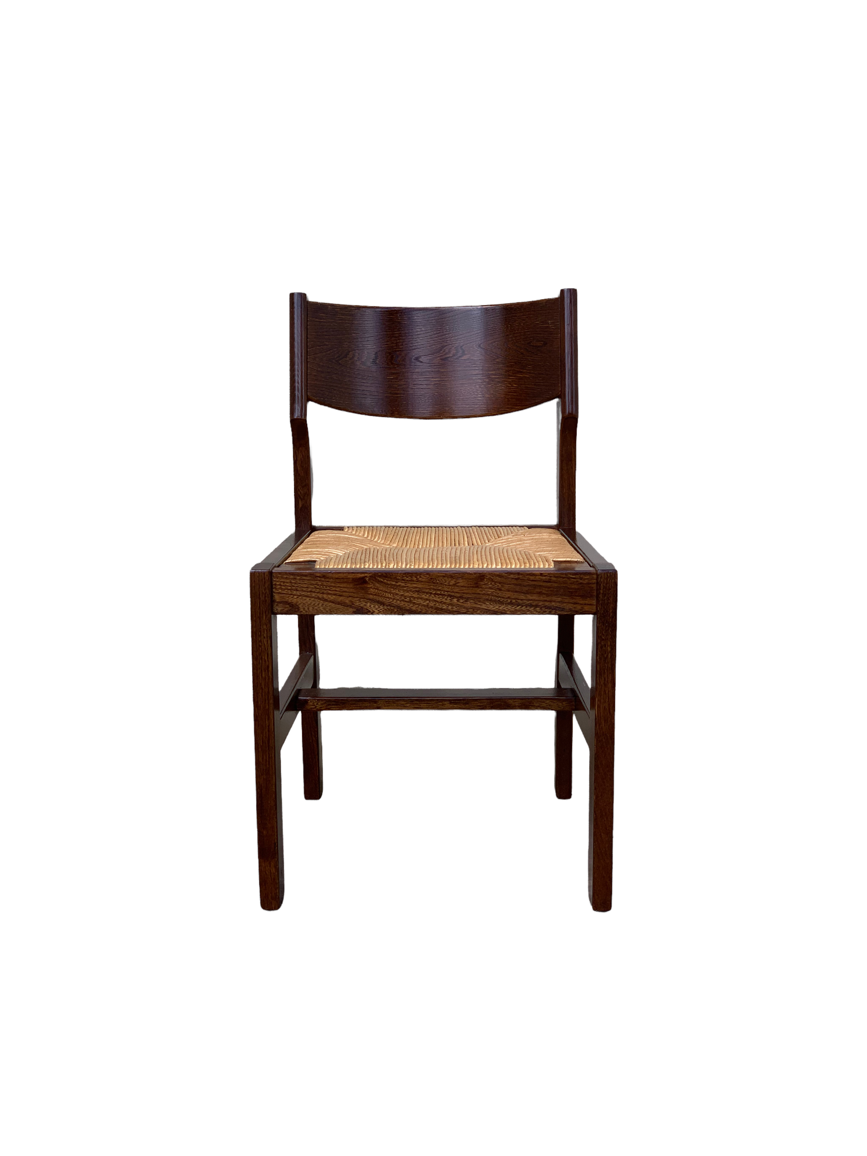 Mulched chairs in vintage solid elm 1960