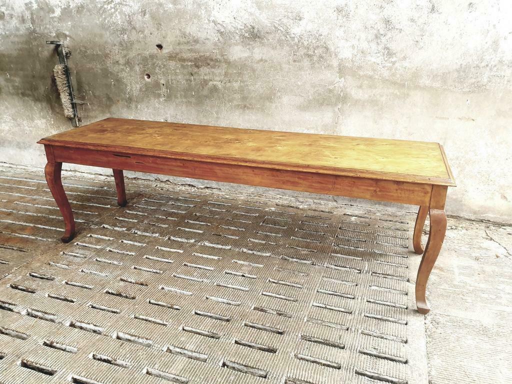 Old table pine dining table 76 x 256 cm