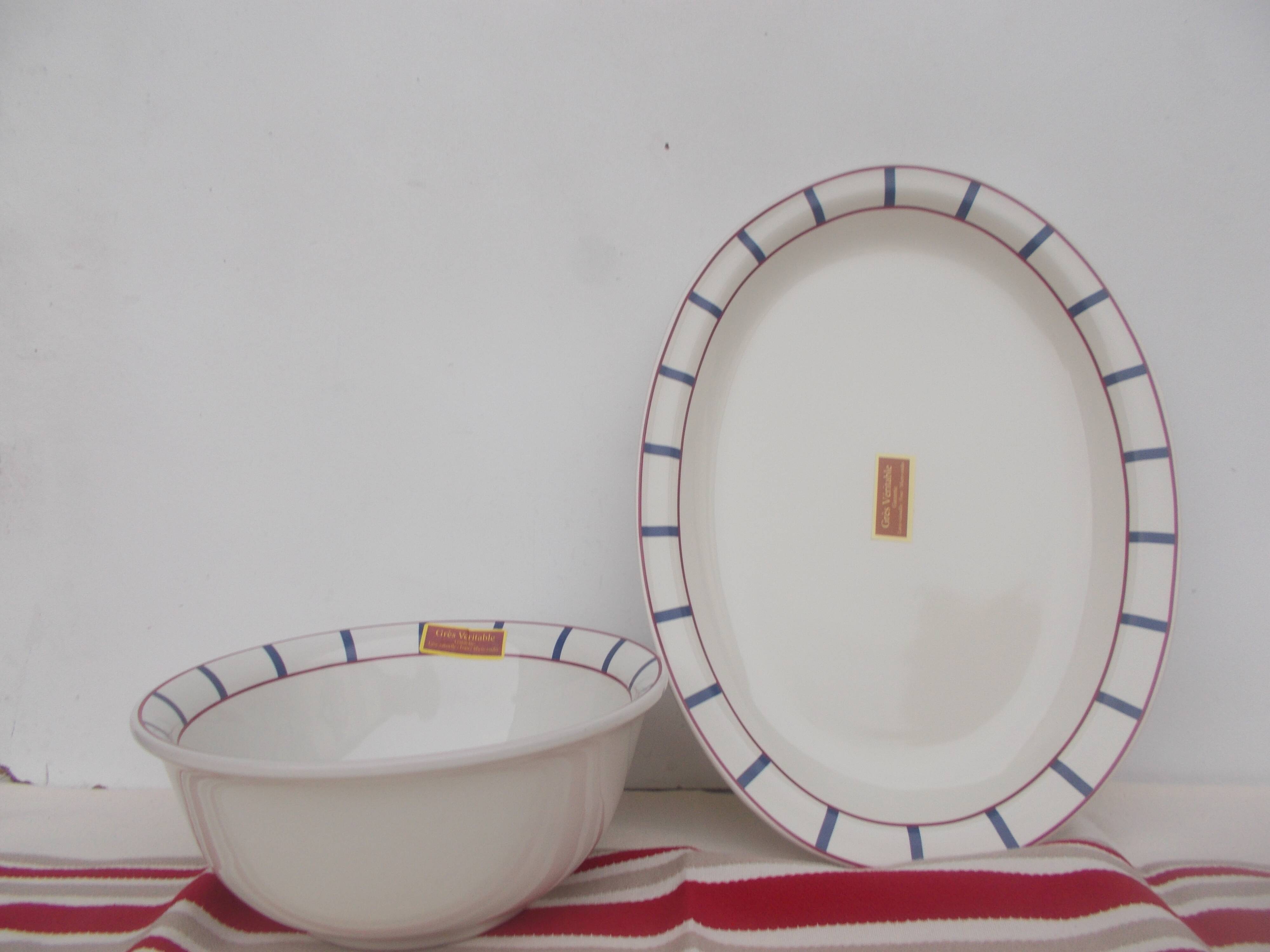 Lot de 2 plats basque en grès
