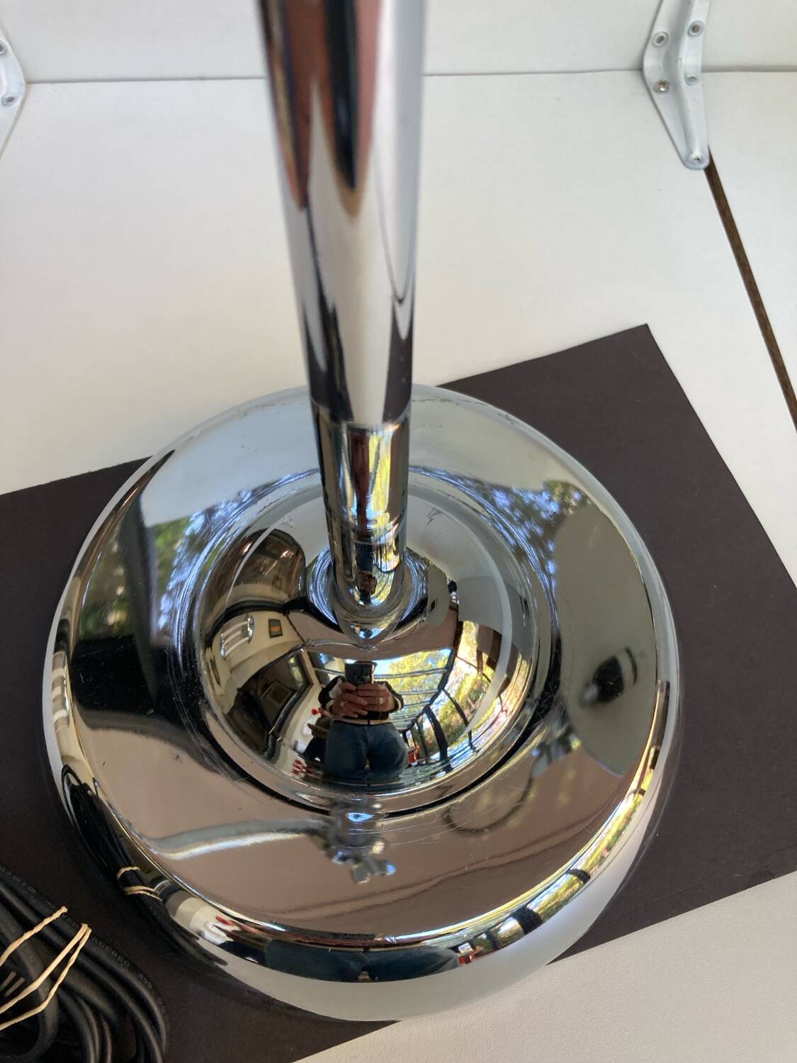 Vintage 90s chrome articulated interior lamp