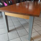 Solid walnut table circa 1980 with double patina