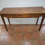 Ancienne table, console pieds fuseaux