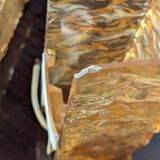 3 champagne-colored resin wall lights 1960 France