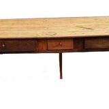 Old farmhouse table 248 cm and its two benches