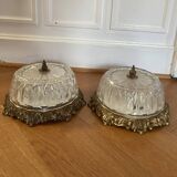 Pair of Italian ceiling lights, 50s-60s