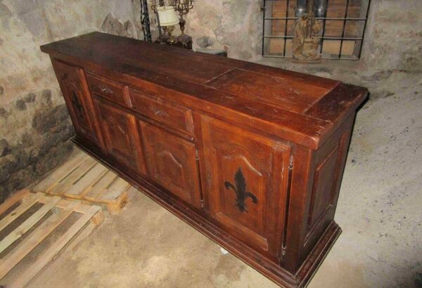 Buffet, servante décor fleur de Lys