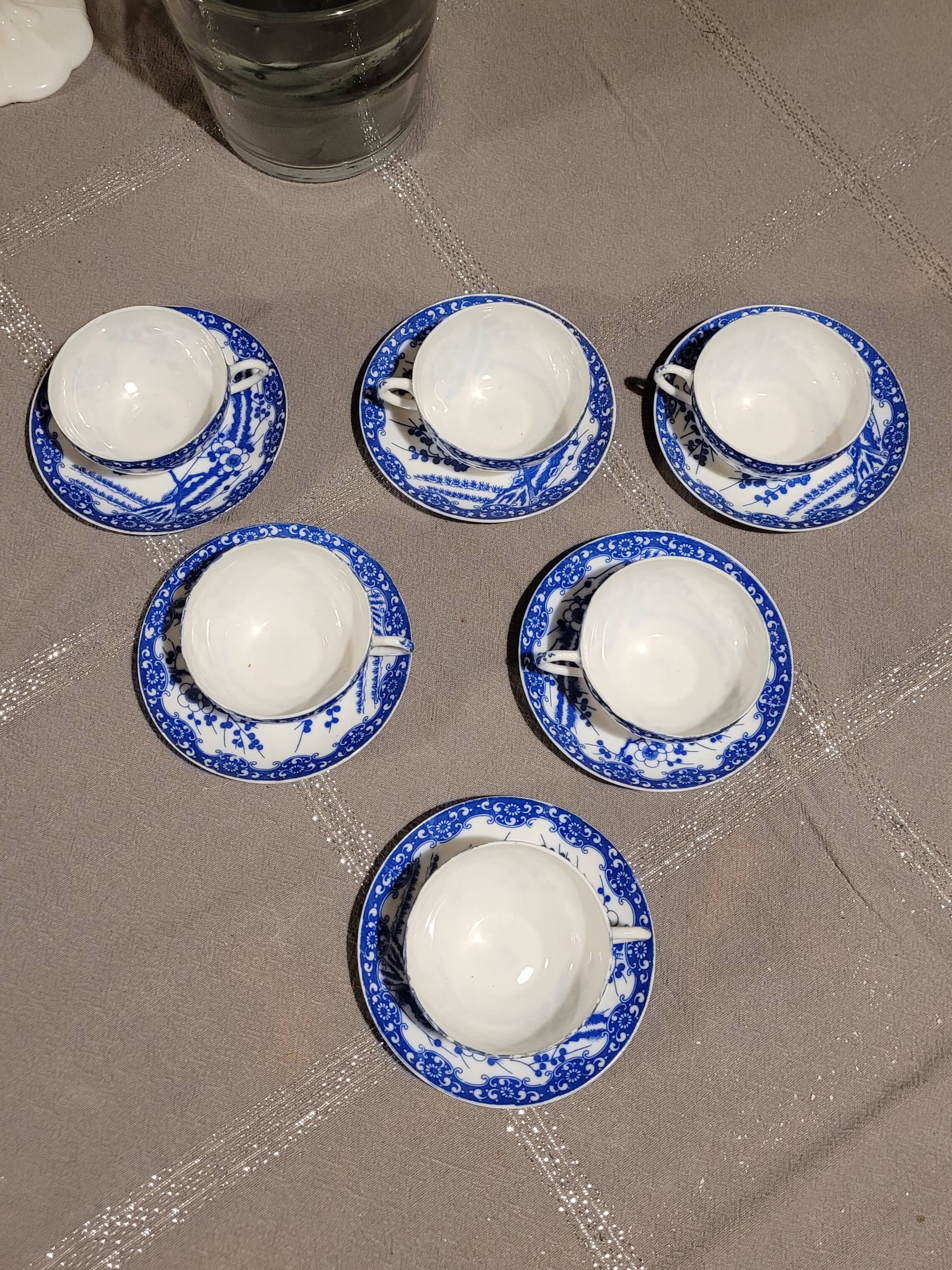 6 tea cups with saucers - Japan - antique