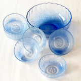 Dessert service in blue Arcopal