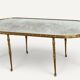 Maison Baguès coffee table in gilded bronze and aged mirror – 1950s