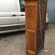 Antique French fruitwood bonnetiere armoire, 18th century