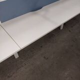 Bench desks 6 workstations with 3 removable partitions used good condition