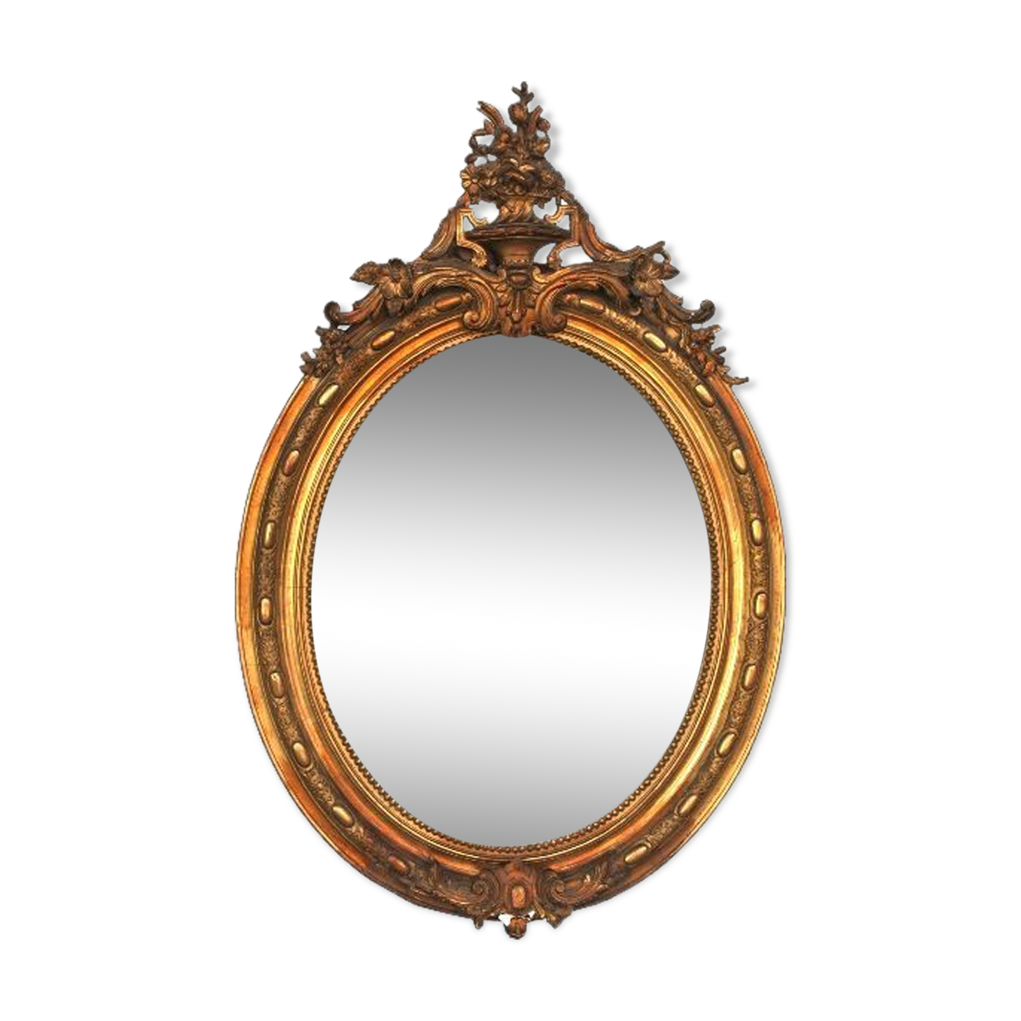 Mirror of style Louis XVI gilded stucco 1880