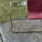 Vintage brass bench, 1960s