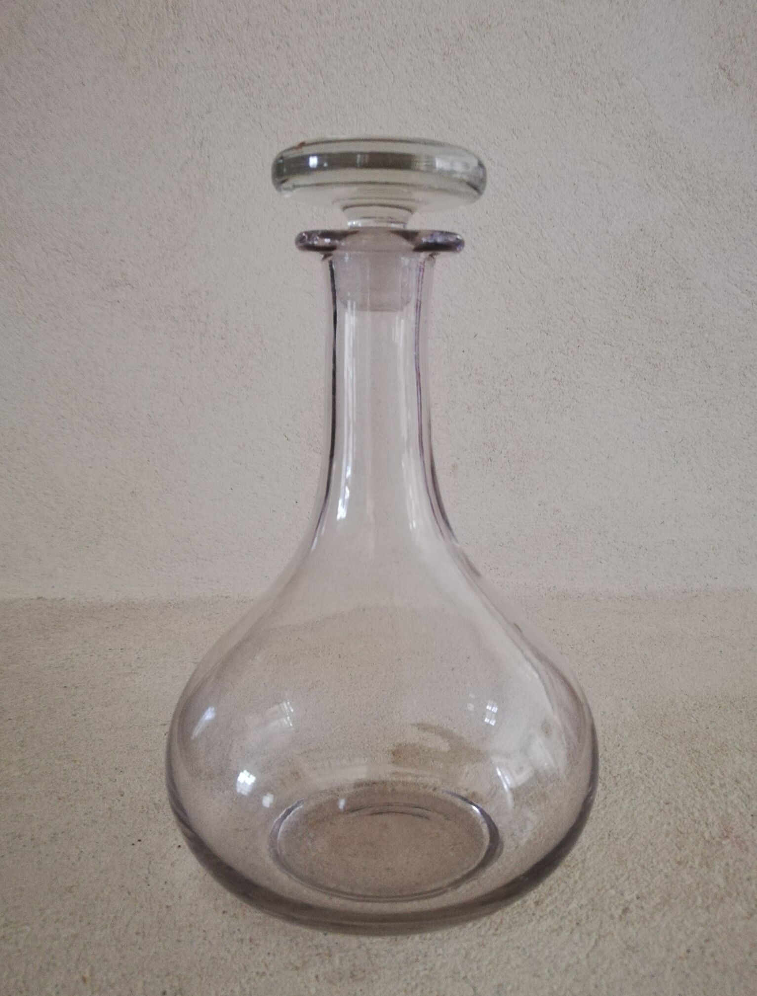 Old glass decanter