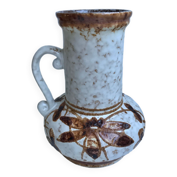 Vase en grès en céramique signé DDR années 70