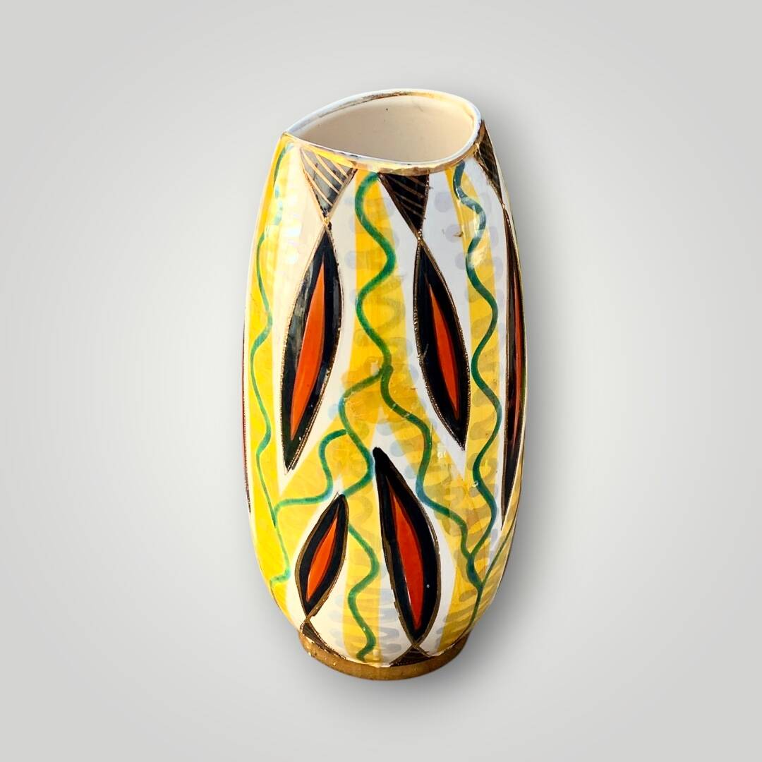 Hubert Bequet Art Deco Vase – Jupiter Decor – Model 490 – Belgium – 1950