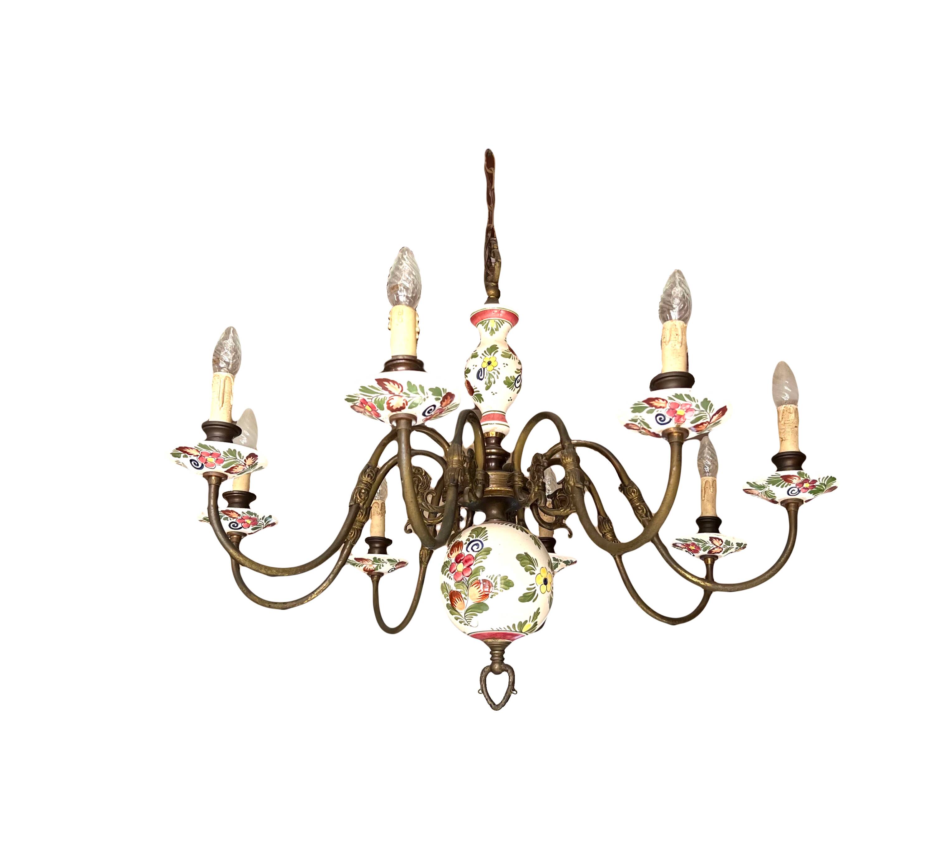 Lustre hollandais en porcelaine