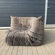 100% authentic Ligne Roset Togo 2-seater & corner diagonal striped fabric