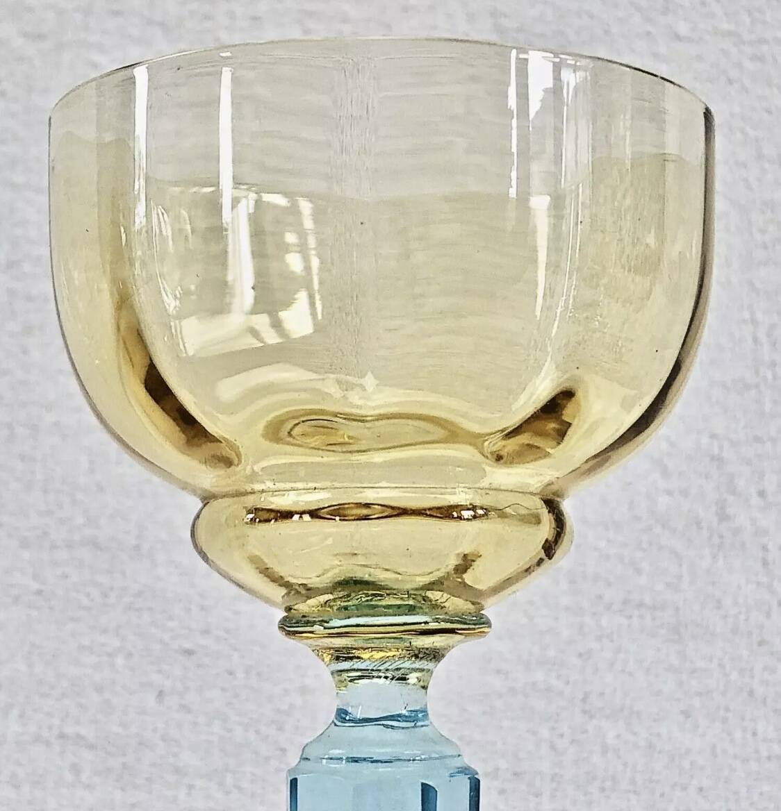 6 anciens verres à vin eau bicolores George Sand