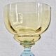 6 anciens verres à vin eau bicolores George Sand