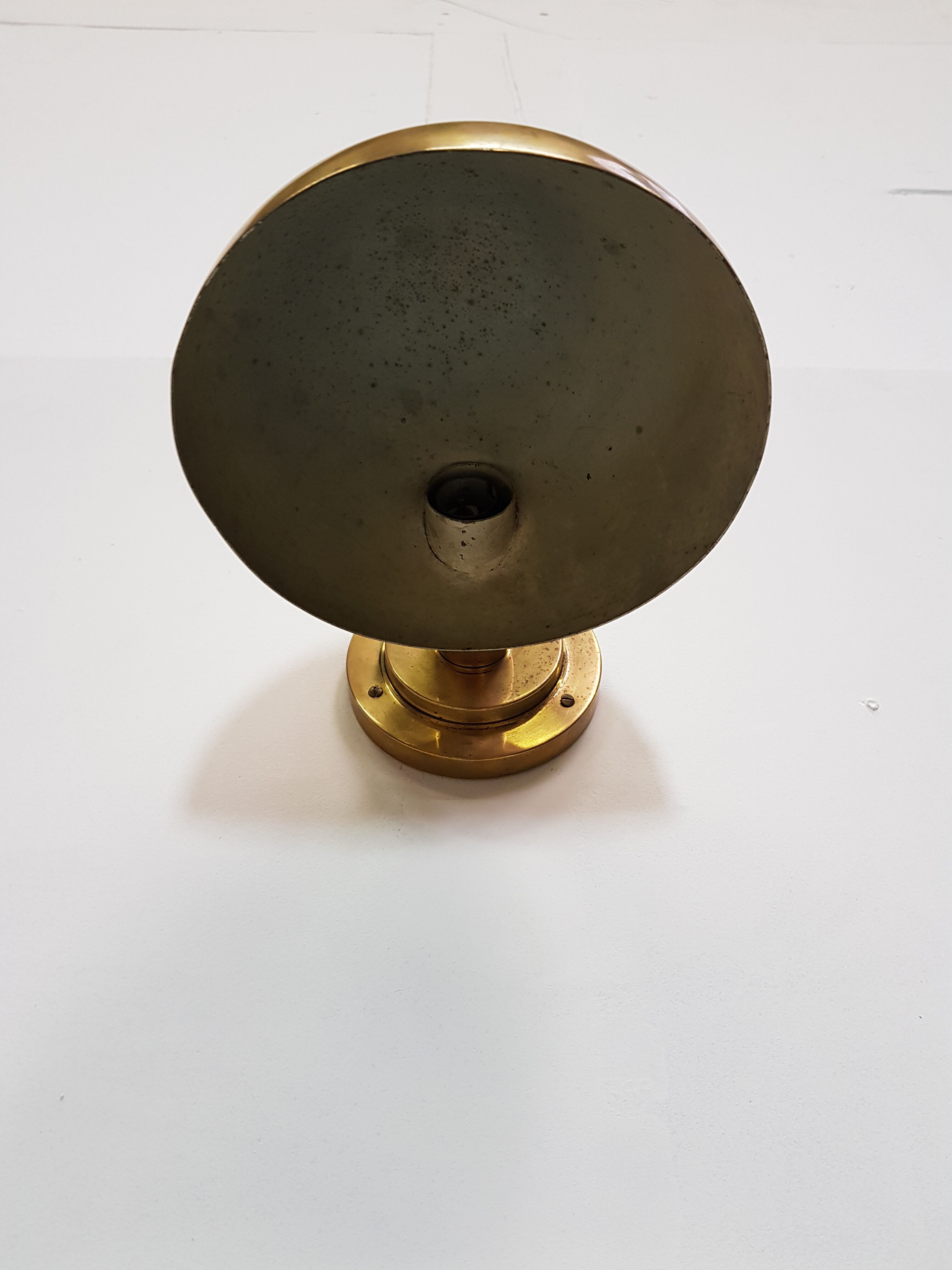 Vintage art deco brass wall light