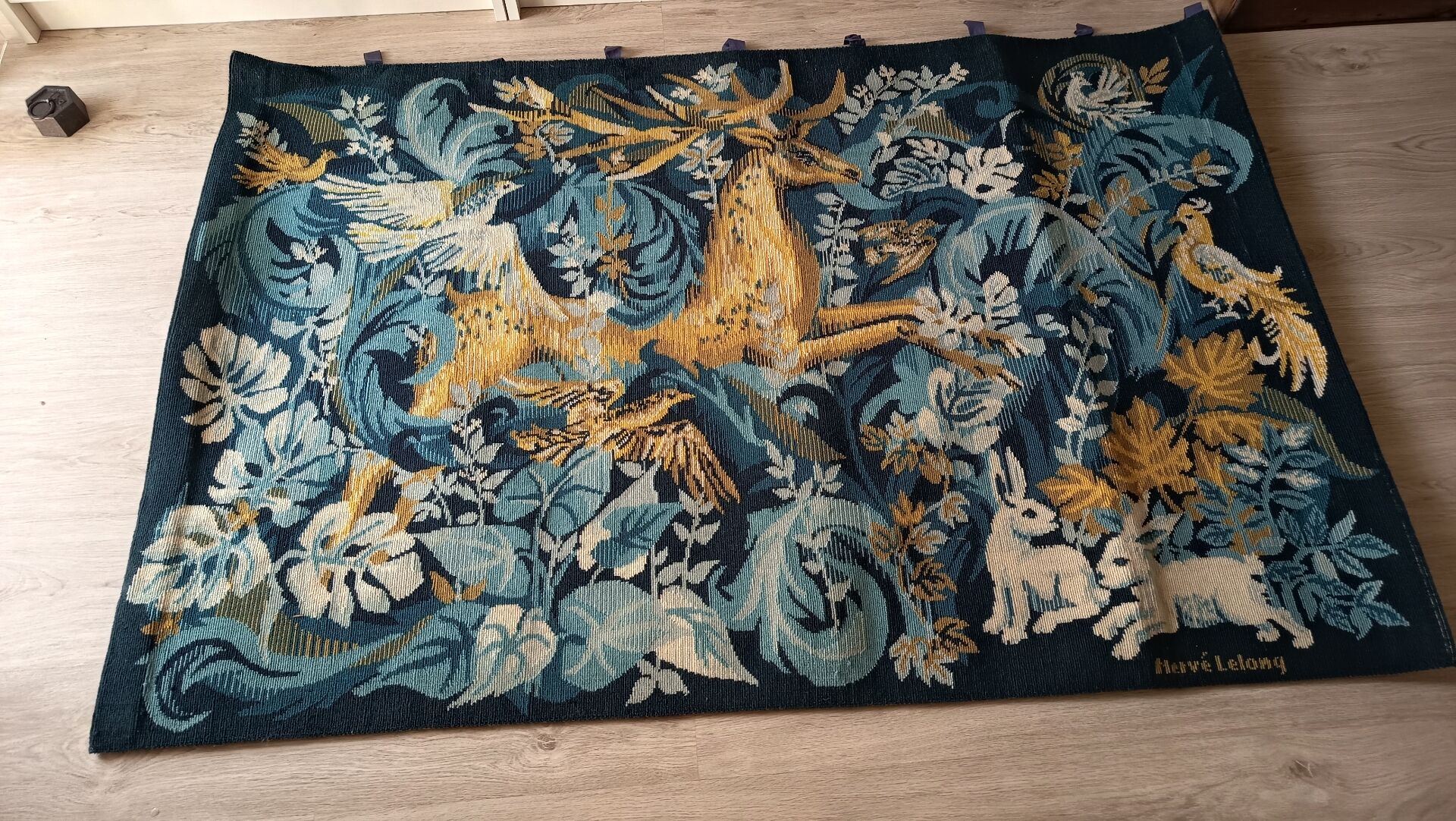 Aubusson wall tapestry signed by Hervé Leroy