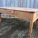 Antique solid cherry farmhouse table with 3 drawers and 1 pull out.