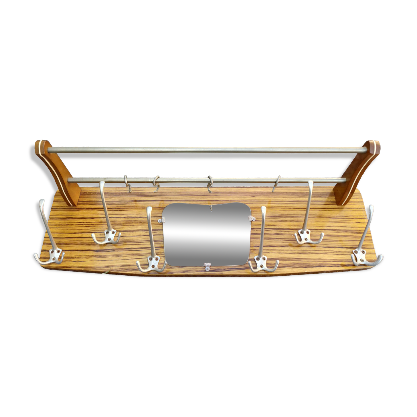 vintage coat rack with 6 hooks