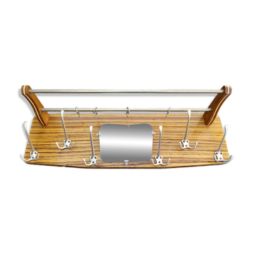vintage coat rack with 6 hooks