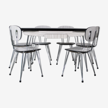 Table et chaises Formica 1950