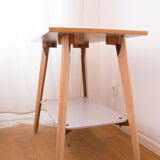 Mid-century beech side table
