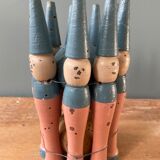 Ancien jeu de quilles en bois, vers 1930