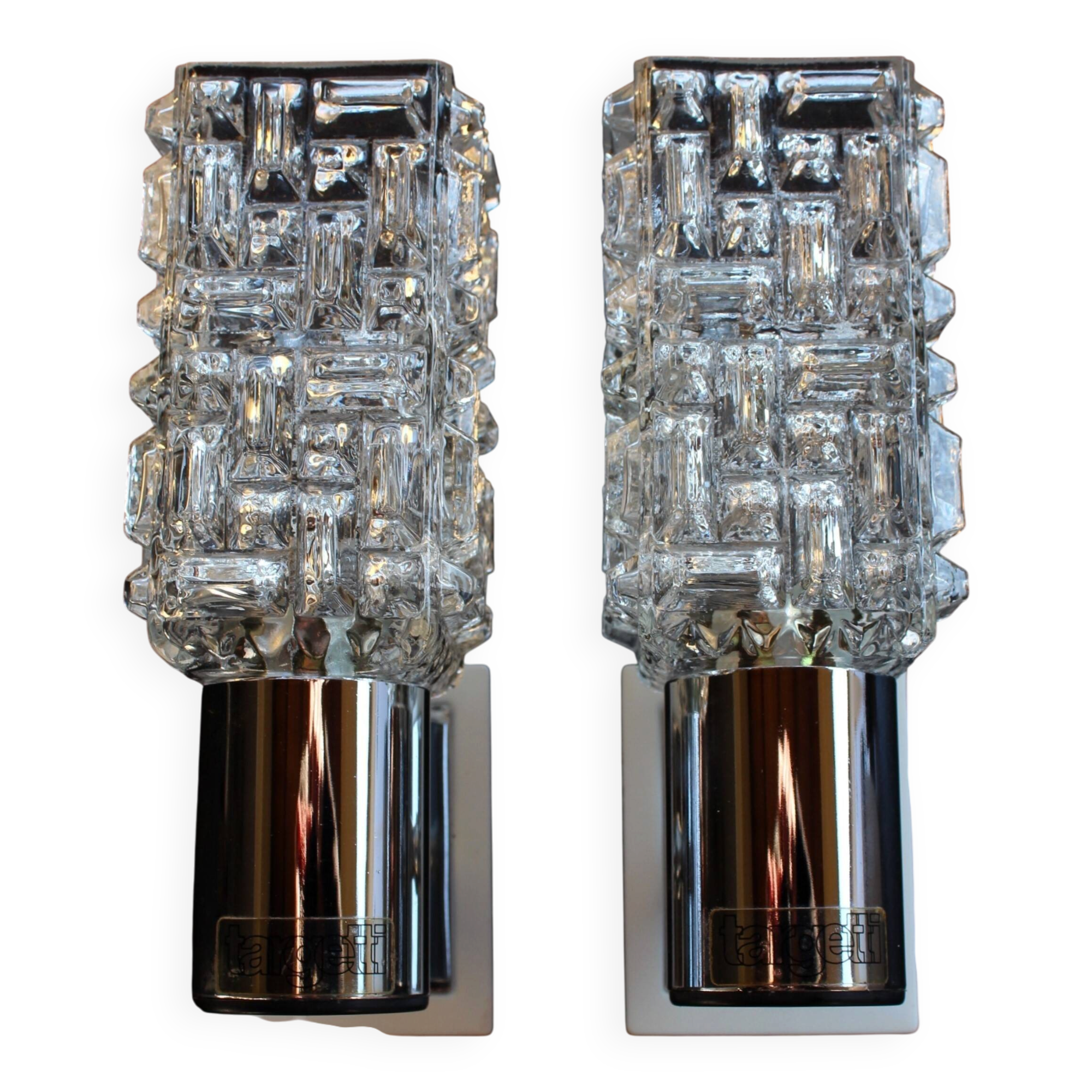 Vintage Targetti wall sconces 1970s