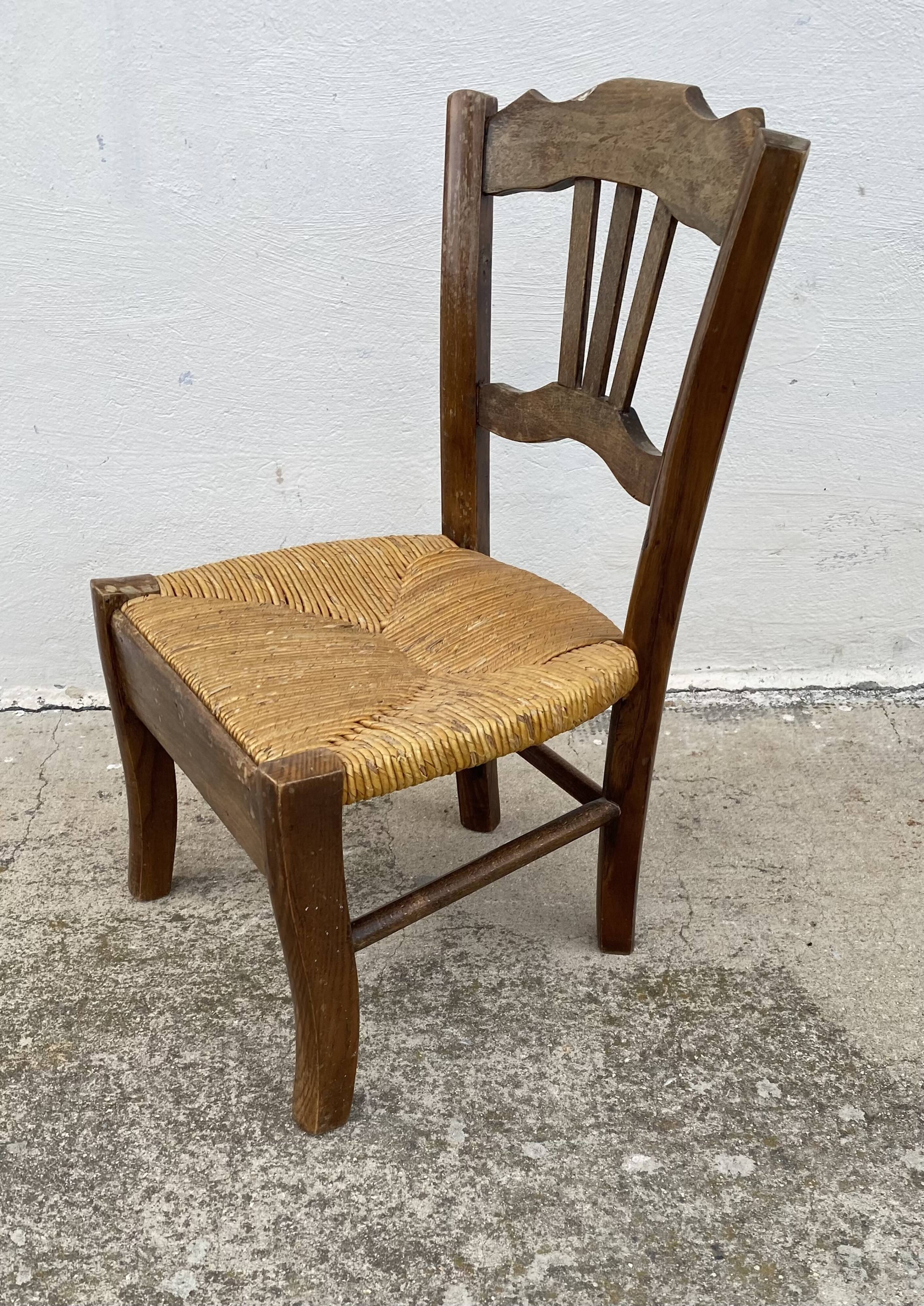 Children's straw chair