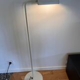 White metal reading floor lamp