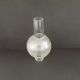 French Vintage Funnel Glass Lamp Shade – Opaque & Clear Geometric Pattern 2