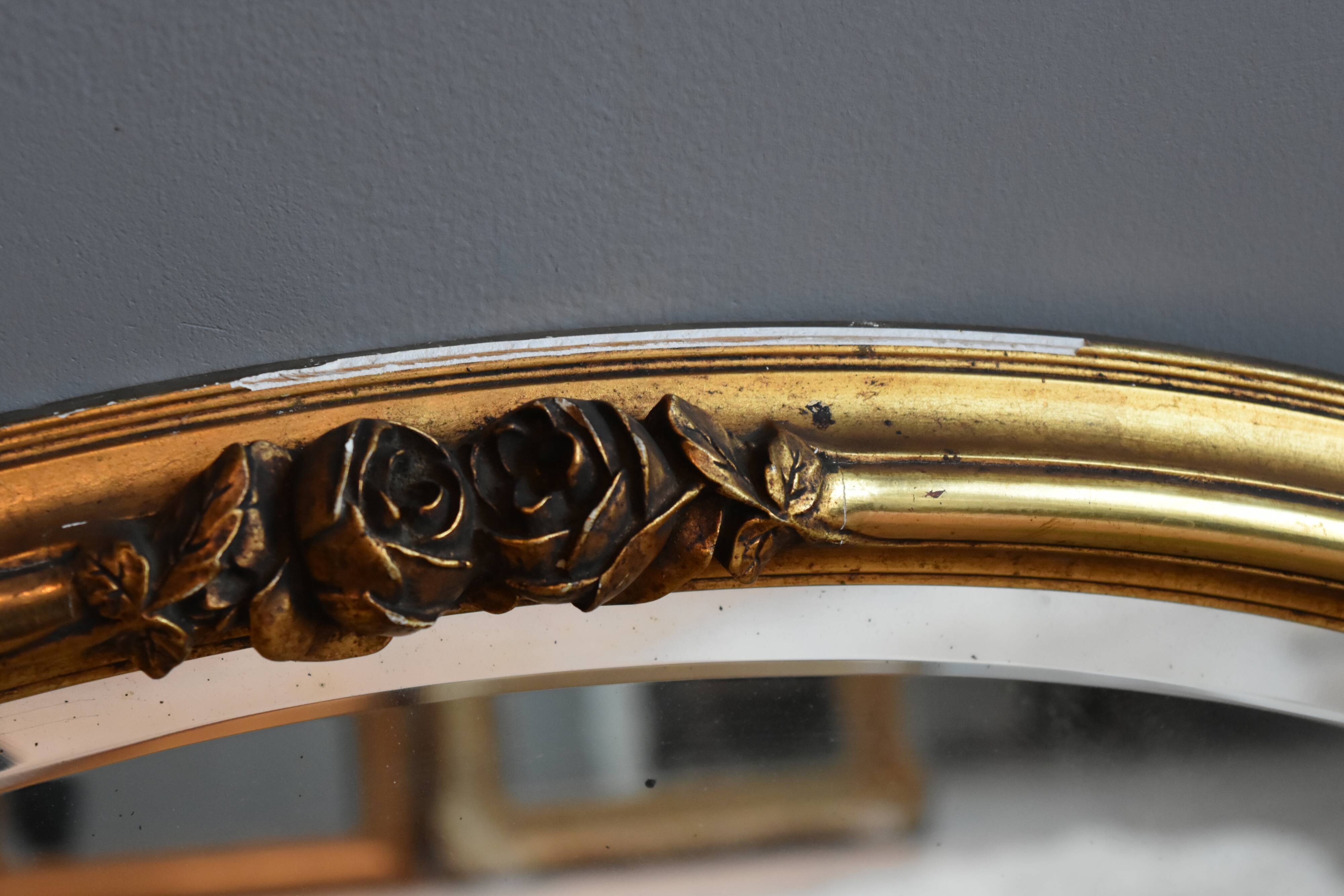 Beveled oval mirror 19th century 75x45cm