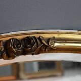 Miroir ovale  XIXe siècle 75x45cm