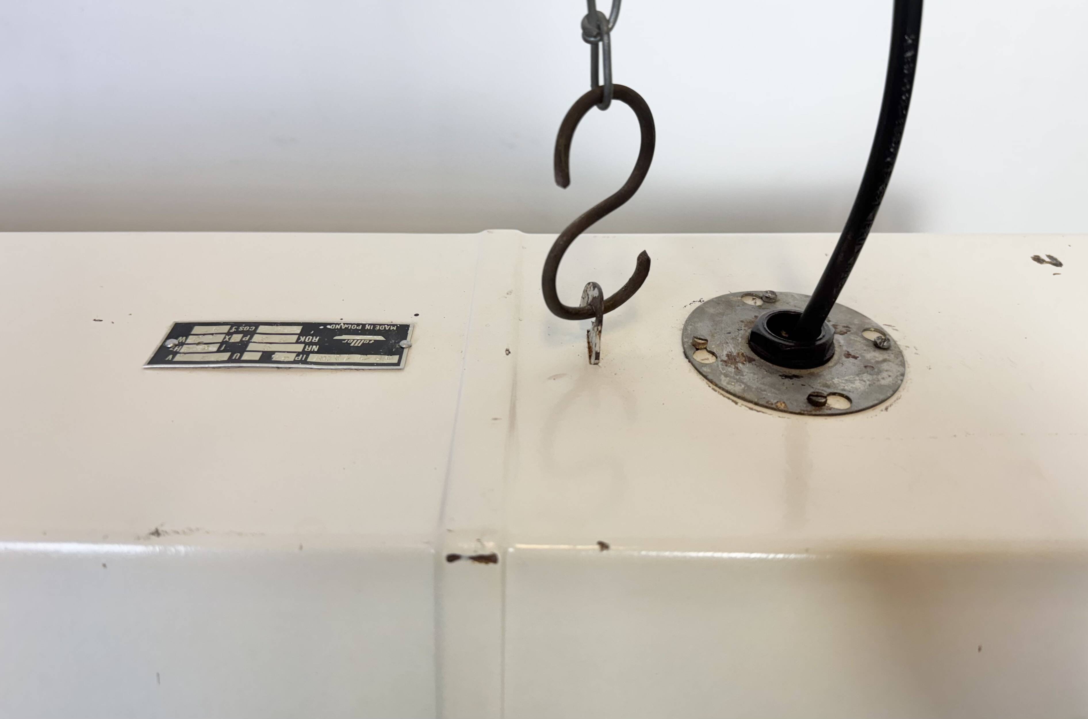 Beige Industrial Hanging Tube Light from Famor , 1970s