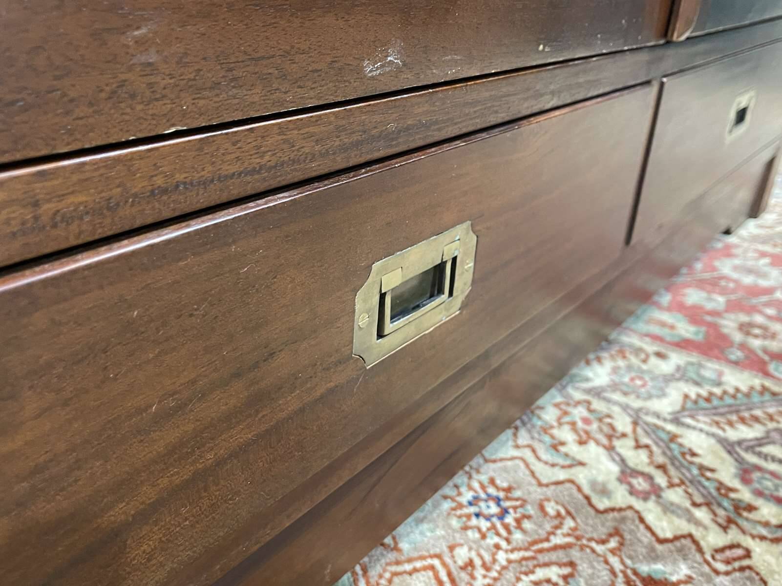 Marine style wardrobe in mahogany from the 1950s