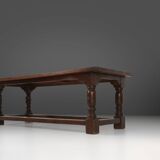 Table ancienne en chêne, France, années 1850