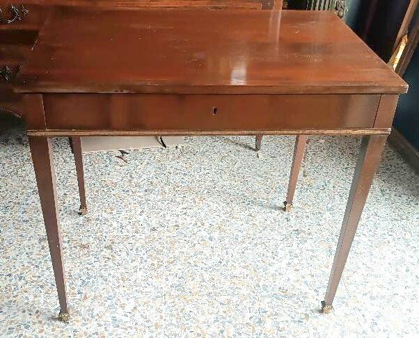 Antique writing table - sliding top - mahogany - Louis XVI